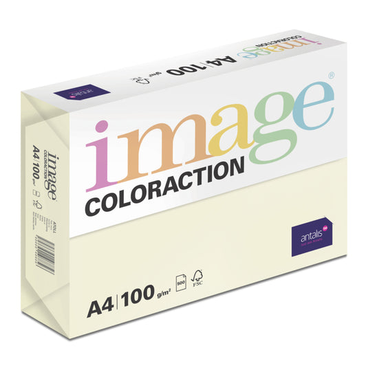 Image Coloraction Atoll Pale Ivory A4 80gsm Printing Paper - Pack 500 Sheets