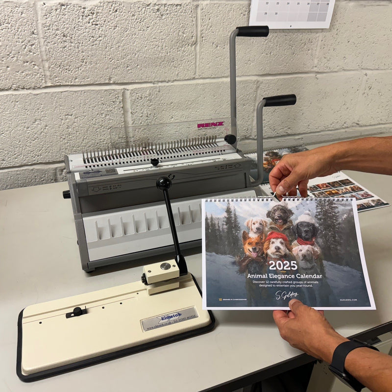 Load image into Gallery viewer, Renz SRW-360 Wire Binder &amp; PCAL Thumbcut Punch Calendar Binding Package
