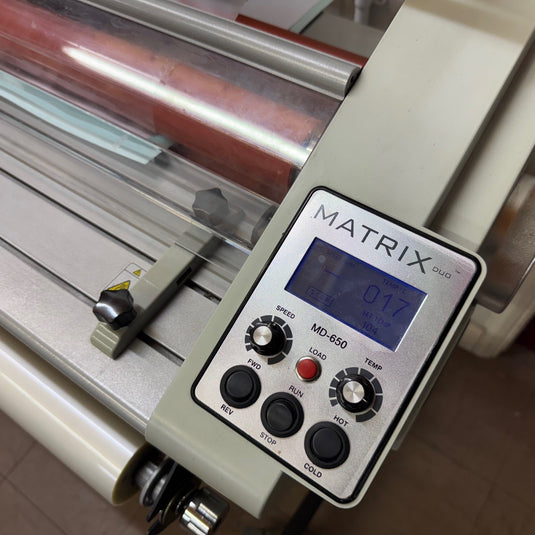 Pre-owned Matrix Duo 650 Single & Double-Side Laminator With Stand & Perforator