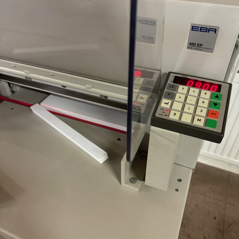 Load image into Gallery viewer, Pre-owned EBA / IDEAL 480EP Programmable Guillotine Including New Shelf
