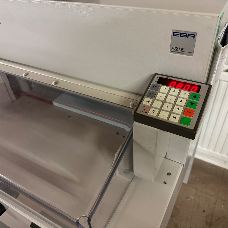 Load image into Gallery viewer, Pre-owned EBA / IDEAL 480EP Programmable Guillotine Including New Shelf
