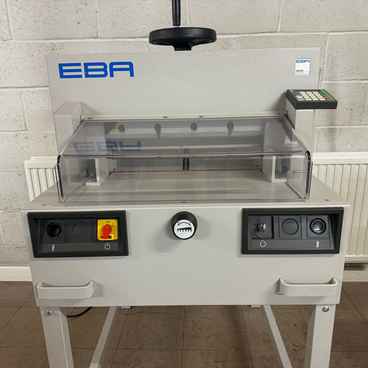 Pre-owned EBA / IDEAL 480EP Programmable Guillotine Including New Shelf