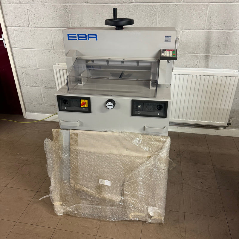 Load image into Gallery viewer, Pre-owned EBA / IDEAL 480EP Programmable Guillotine Including New Shelf
