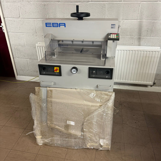 Pre-owned EBA / IDEAL 480EP Programmable Guillotine Including New Shelf