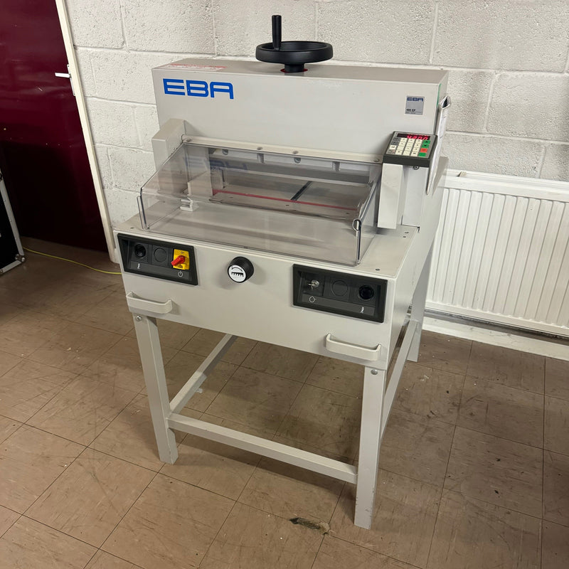 Load image into Gallery viewer, Pre-owned EBA / IDEAL 480EP Programmable Guillotine Including New Shelf
