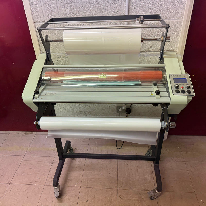 Load image into Gallery viewer, Pre-owned Matrix Duo 650 Single &amp; Double-Side Laminator With Stand &amp; Perforator
