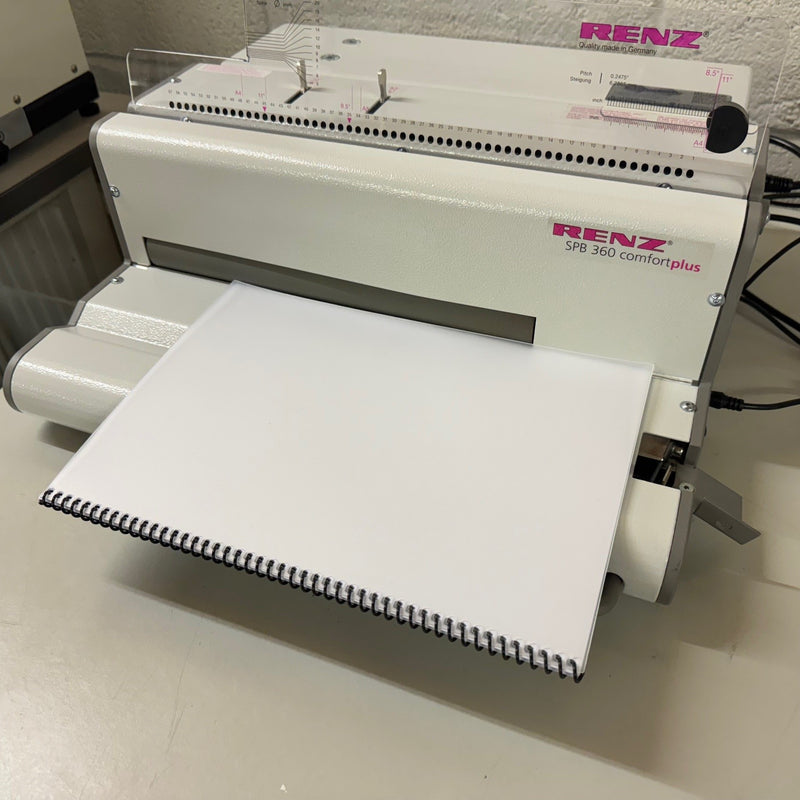 Load image into Gallery viewer, Ex-showroom Renz SPB-360 ComfortPlus Electric Coil Binding Machine 0.2475&quot; Oval Holes
